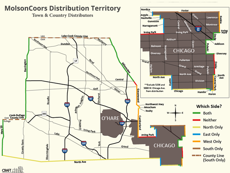 T&C's Distribution Area