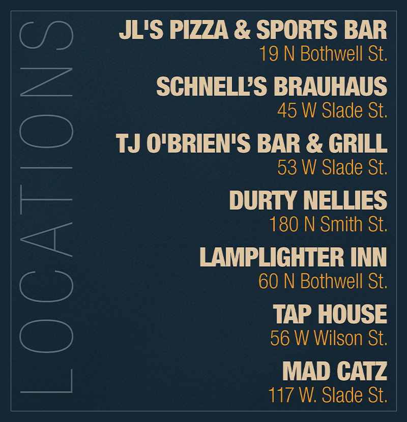 St Jude's 2023 Pub Crawl - The Locations